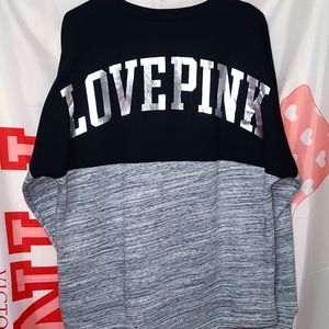 PINK Victoria's Secret Foil Logo Pullover NWT 🌟 M/L